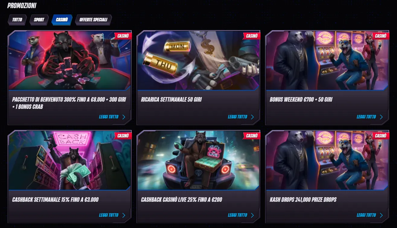 Grafica promozionale bonus di benvenuto